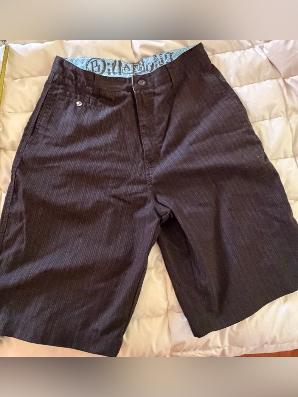 Vintage Billabong Pinstripe Flat-Front Shorts